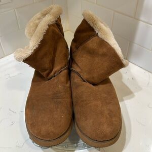 Skechers Keepsakes Tribute Fur Fringe Comfort Women's ankle Boots Sz. 9